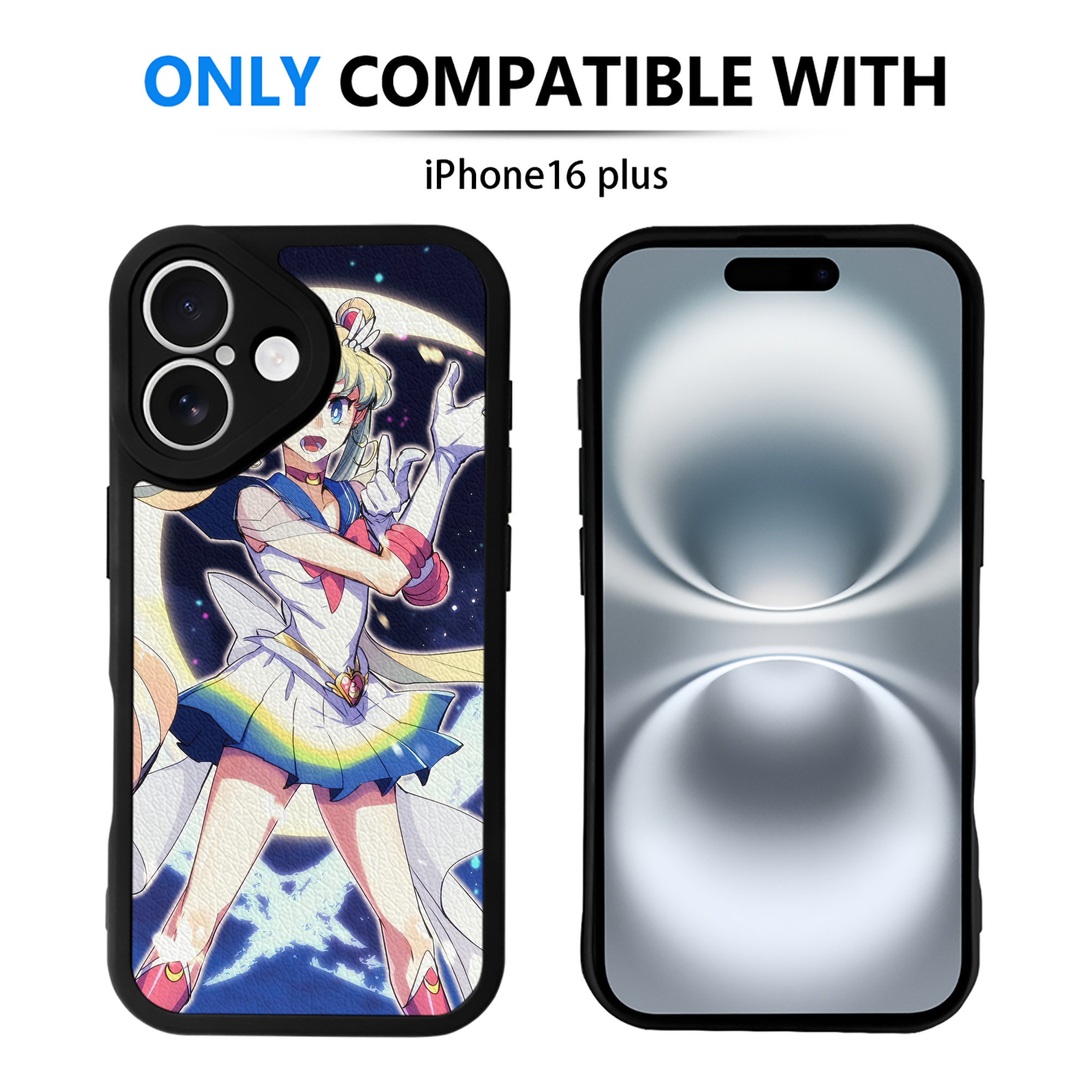 （画像用） 美少女戦士セーラームーン Sailor Moon 【iPhone 16シリーズ対応】シリコンスマホケース（レザー調） 材質：シリコン